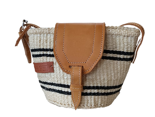 Bolso bandolera de sisal hecho a mano Peace Micro