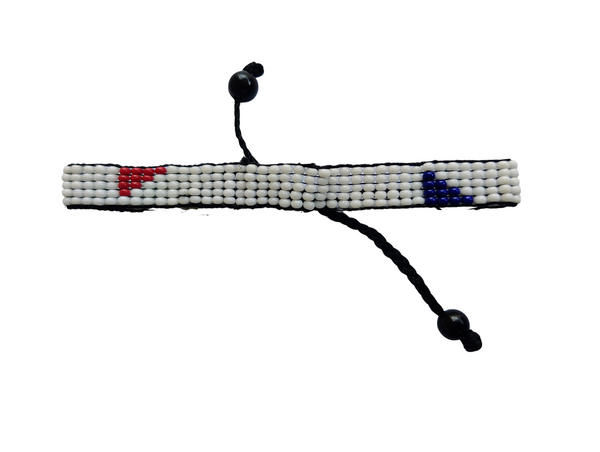 Beaded Bracelet - Red, White & Blue