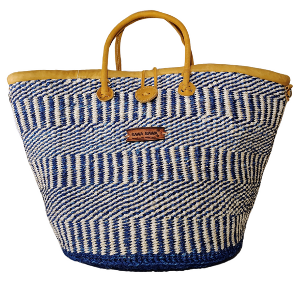 Ripples of Nourishment Handmade Sisal Straw Basket Tote