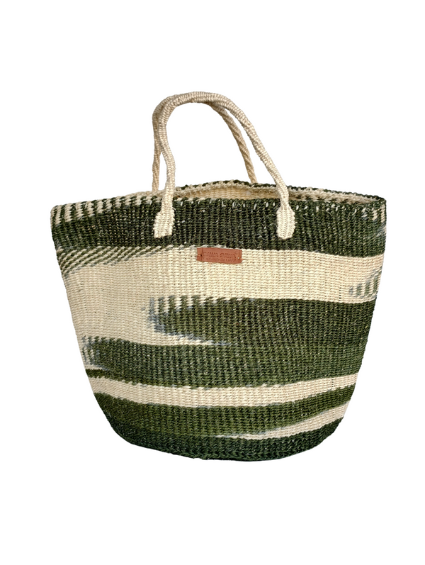 Healing Handmade Sisal Vegan Economical Tote Bag, Market Grocery Shopping Bags with Sisal Handles and Button Closure, Large Straw Shoulder Purse, Handmade Summer Beach Basket Handbag for Women